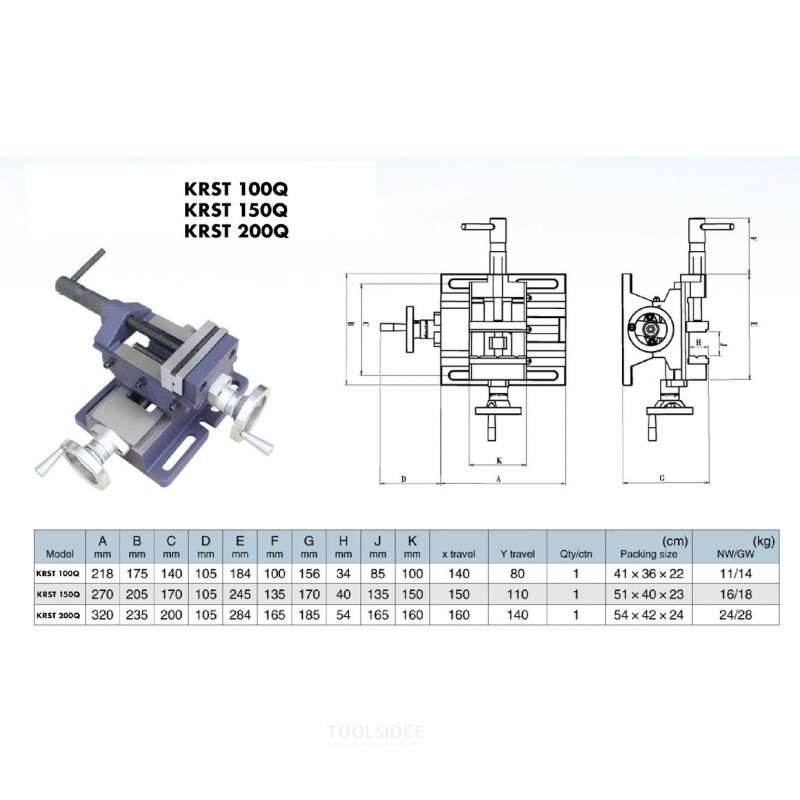 Bohrkreuztisch 150 mm 0,05 mm MW-Tech