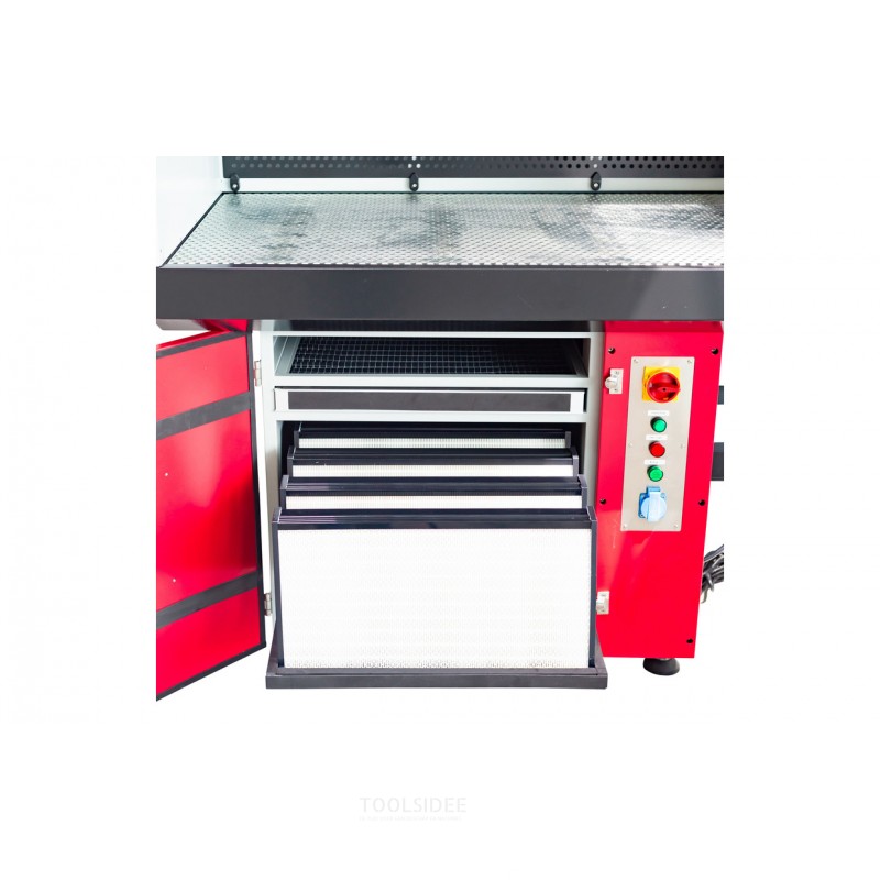Absaugtisch für Rauch, Staub und Dämpfe 1350x800mm 230V MW Tools