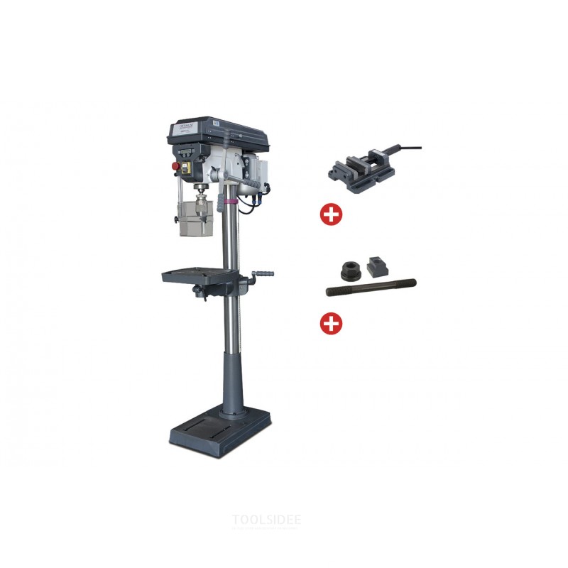 Kolomboormachine boren tot ø 25 mm opname MK3 750W 230V 12 snelheden + boorklem + set spanbouten Optidrill Kolomboormachine boren tot ø 25 mm opname MK3 750W 230V 12 snelheden + boorklem + set spanbouten Optidrill
