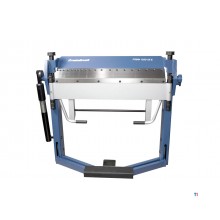 Hånd- og fodbetjent falsemaskine, arbejdsbredde 1020 mm, 0-135° pladetykkelser op til 2,5 mm, segmenteret øvre klinge, Metallkra Hånd- og fodbetjent falsemaskine, arbejdsbredde 1020 mm, 0-135° pladetykkelser op til 2,5 mm, segmenteret øvre klinge, Metallkra