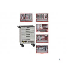 Werkzeugwagen silber Mini Master Set 7 Schubladen Teng Tools