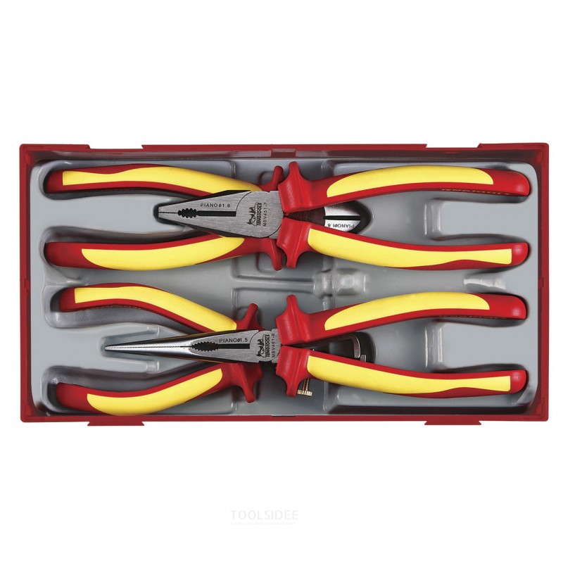 Isoleret tangsæt 100V TT1 bakke 4 dele Teng Tools Isoleret tangsæt 100V TT1 bakke 4 dele Teng Tools