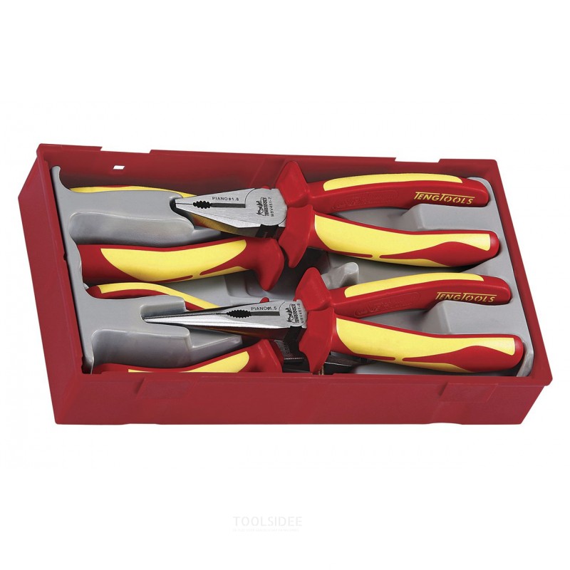 Isoleret tangsæt 100V TT1 bakke 4 dele Teng Tools Isoleret tangsæt 100V TT1 bakke 4 dele Teng Tools