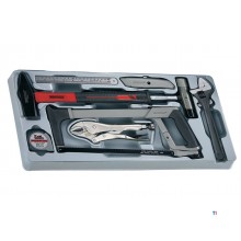 Basis-Werkzeugsatz TT4-Tablett 9-teilig mit Schlosserhammer Teng Tools