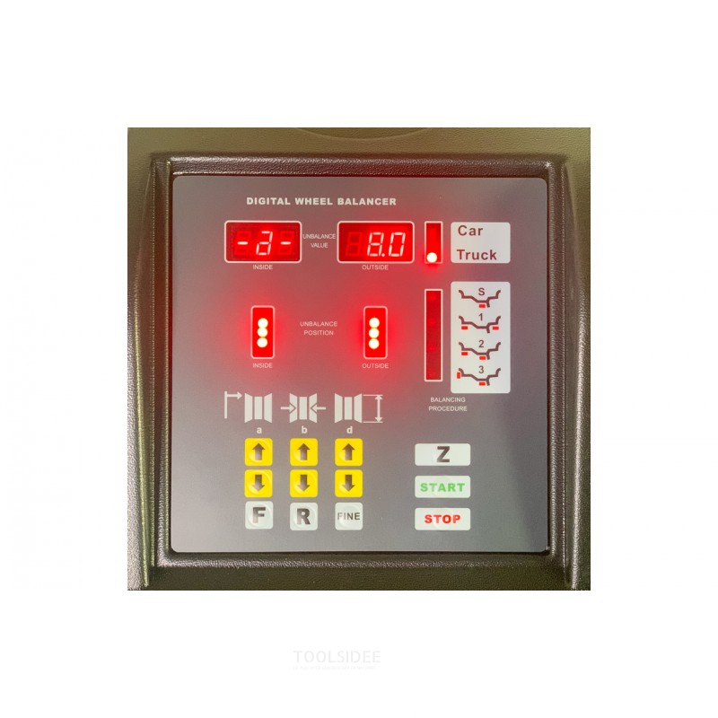 LKW-Reifenauswuchtmaschine 24 Zoll Hub 150kg MW Tools