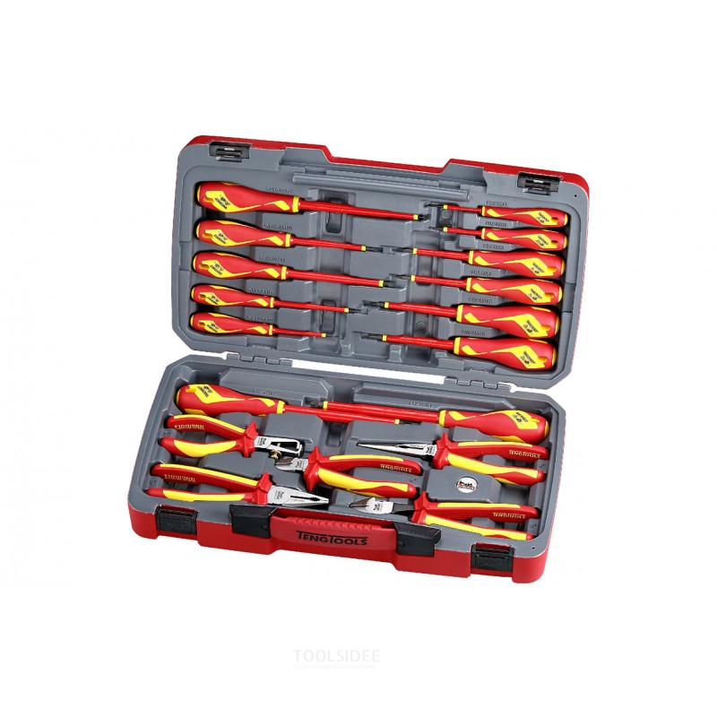Skruetrækker- og tangsæt 18 dele 1000V Teng Tools Skruetrækker- og tangsæt 18 dele 1000V Teng Tools