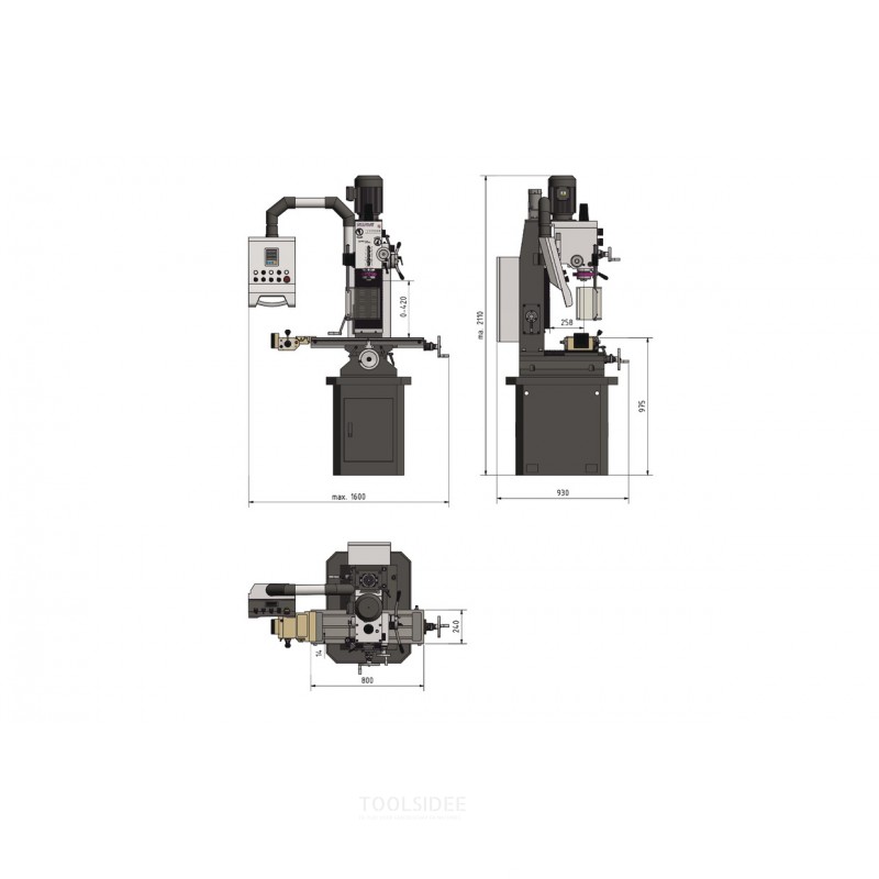 Drilling milling machine