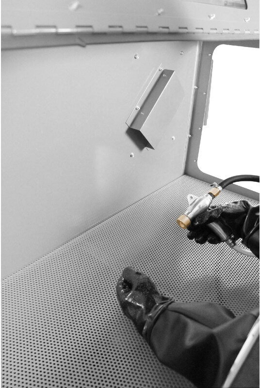 Professionelt blæseskab 420 L med udsugning MW Tools