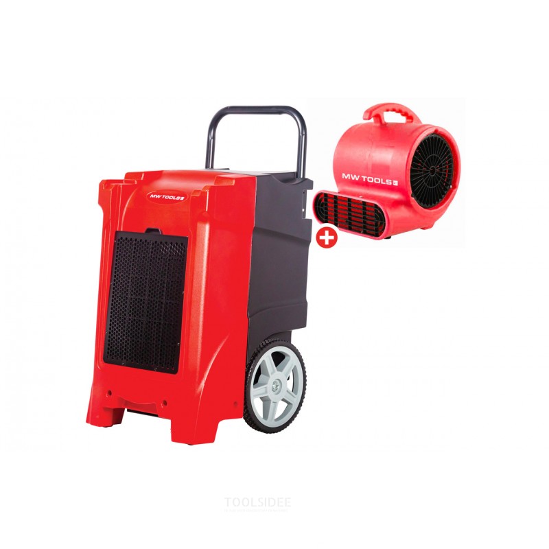Pakke BDP90 byggetørrer og RV380 gulvventilator MW Tools