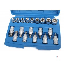 HBM 19 piece 1/2 internal and external torx socket set HBM 19 piece 1/2 internal and external torx socket set
