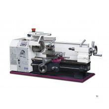 Metallsvarv, centrumhöjd 100 mm, centrumlängd 300 mm, spindelborrning 21 mm, 0,6 kW, 230V, variabel hastighet, Optiturn