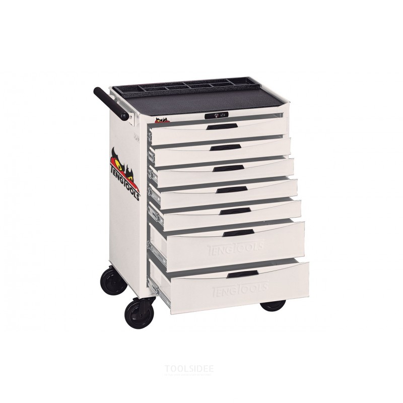 Værktøjsvogn hvid 7 skuffer 240 dele Teng Tools Værktøjsvogn hvid 7 skuffer 240 dele Teng Tools