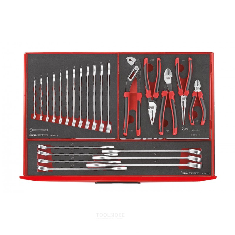 Værktøjsvogn hvid 7 skuffer 240 dele Teng Tools Værktøjsvogn hvid 7 skuffer 240 dele Teng Tools