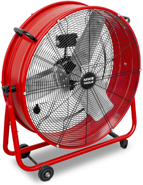 Mobiler kippbarer Industrieventilator - leistungsstarker Luftumwälzer Ø600 mm 230W 230V MW Tools