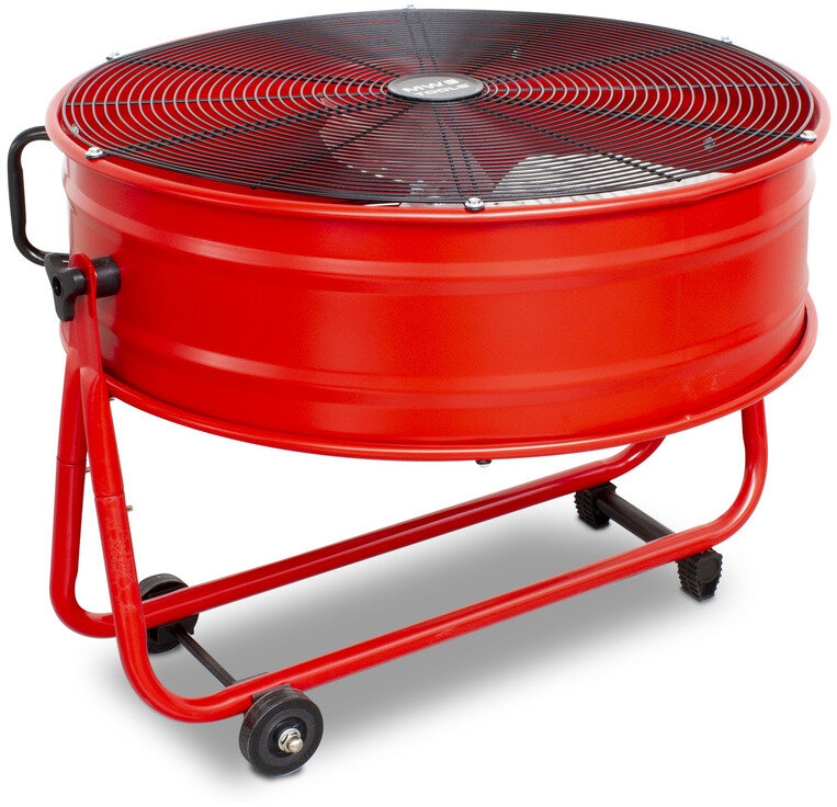 Mobiler kippbarer Industrieventilator - leistungsstarker Luftumwälzer Ø600 mm 230W 230V MW Tools