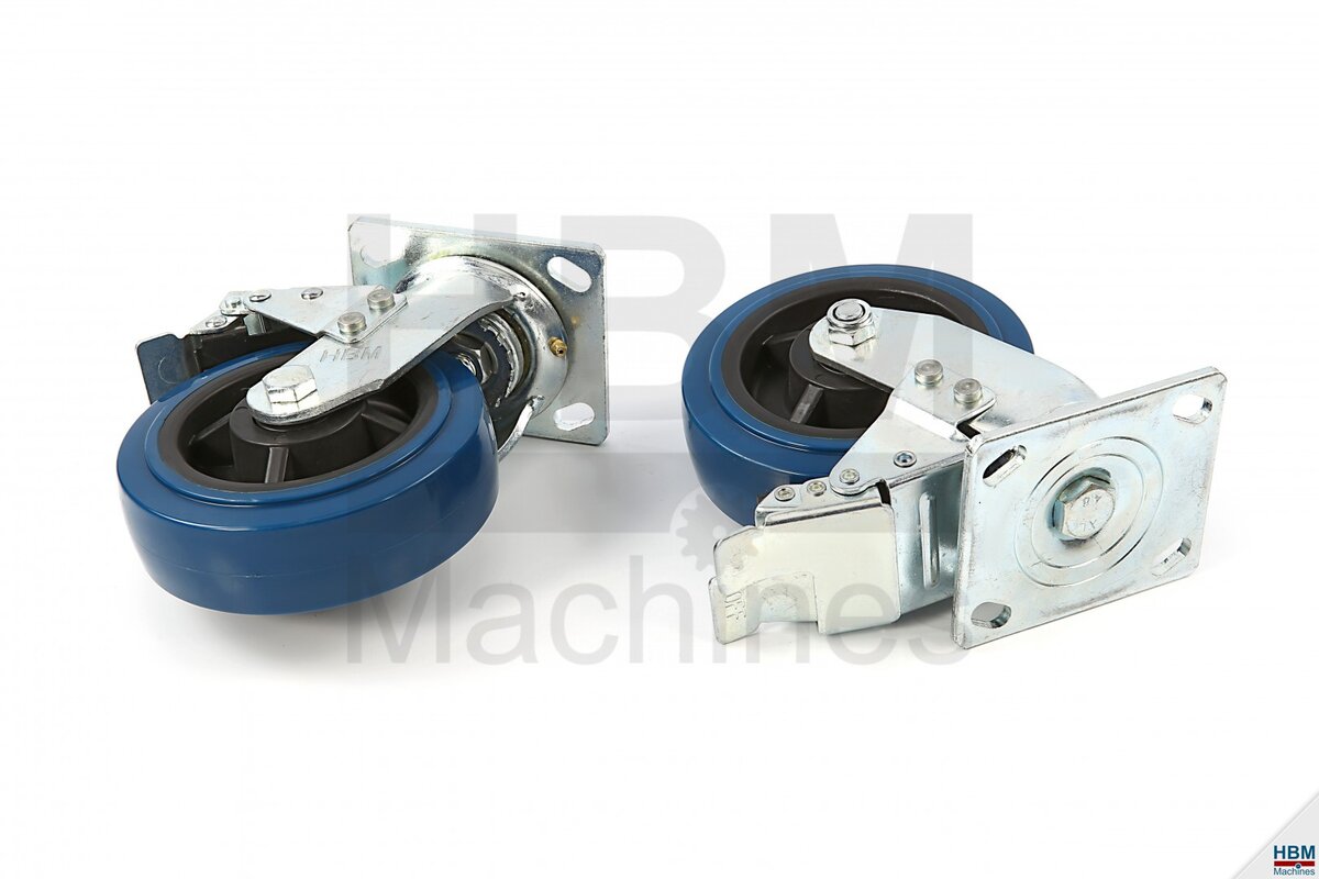 HBM Profi 150 mm. Dreiehjul med brems HBM Profi 150 mm. Dreiehjul med brems