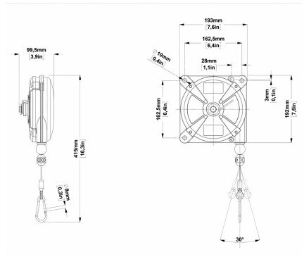 Balanseringsblokk 6–8 kg lengde 2500 mm Zeca