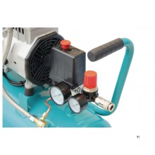 Mobil kompressor støjsvag oliefri kedel 24 L 1,3 kW / 1,75 Pk 240 L/min 10 bar 230V Fly