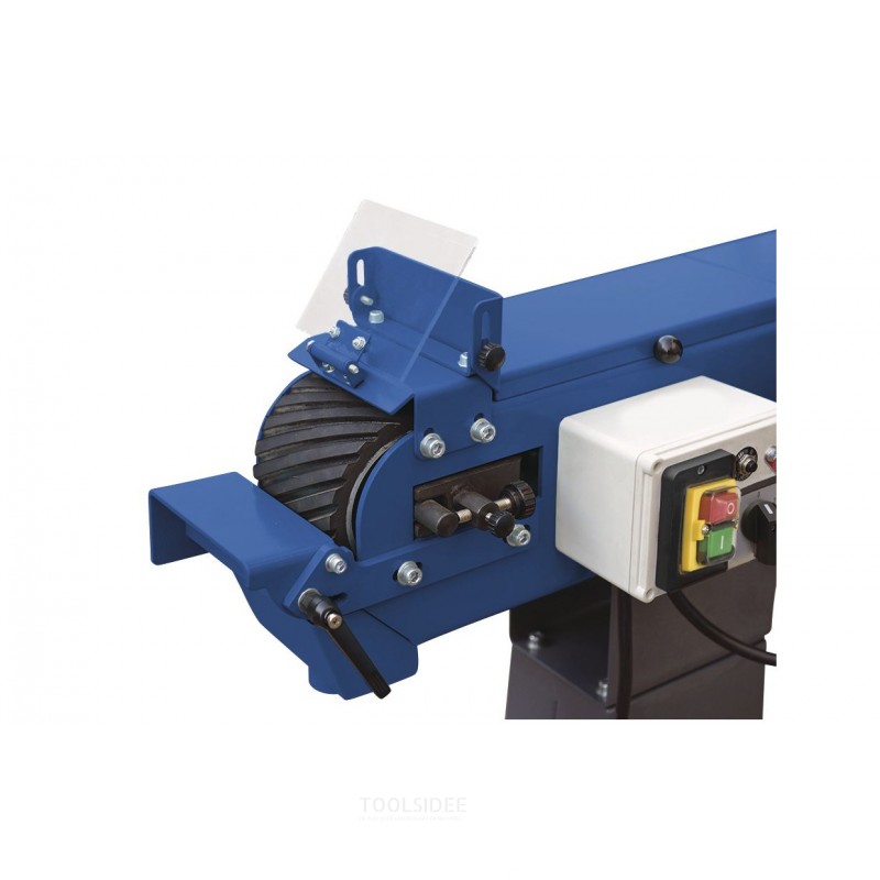 Metal belt sander, table model, sanding belt, 100x1220 mm, 10-20 m/s, 1/1.5 kW, 400V, drive wheel diameter 140 mm, 2 speeds. Met