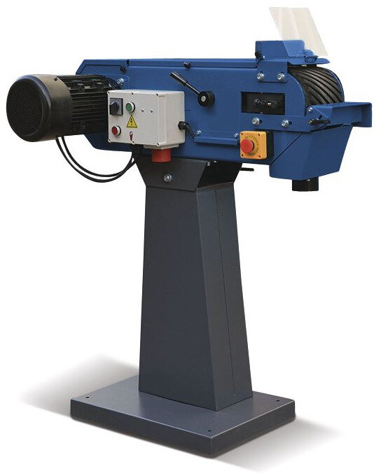 Metallbandschleifer 150x2000 mm 18-36 m/s 3/4 kW 400V Motorbremse Not-Aus Antriebsrad 240 mm 2 Geschwindigkeiten Metallkraft