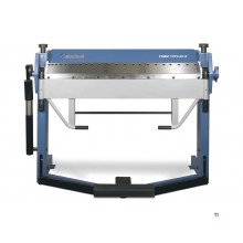 Hand- en voetbediende zetbank werkbreedte 1270 mm 0-135° plaatdiktes tot 2 mm gesegmenteerd bovenmes Metallkraft