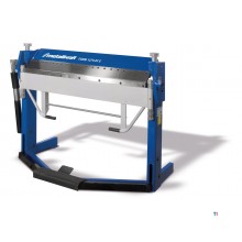 Hand- en voetbediende zetbank werkbreedte 1270 mm 0-135° plaatdiktes tot 2 mm gesegmenteerd bovenmes Metallkraft