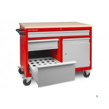 Mobiele werktafel 3 lades 1 kast incl. conehouders ISO40 MW Tools
