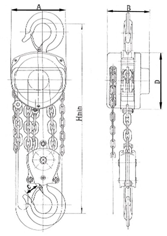 Kettenzug, manuell, 1,5 Tonnen, 2,5 Meter, MW Tools Kettenzug, manuell, 1,5 Tonnen, 2,5 Meter, MW Tools