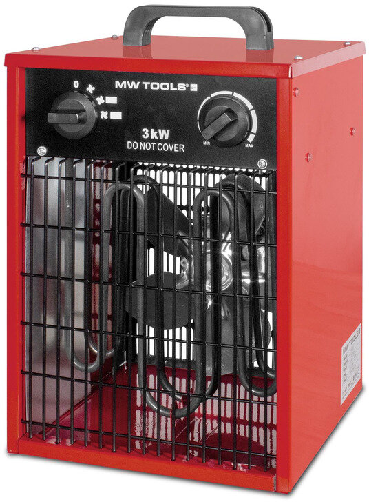 Elektrisk varmluftblæser 3kW 230V MW Værktøj
