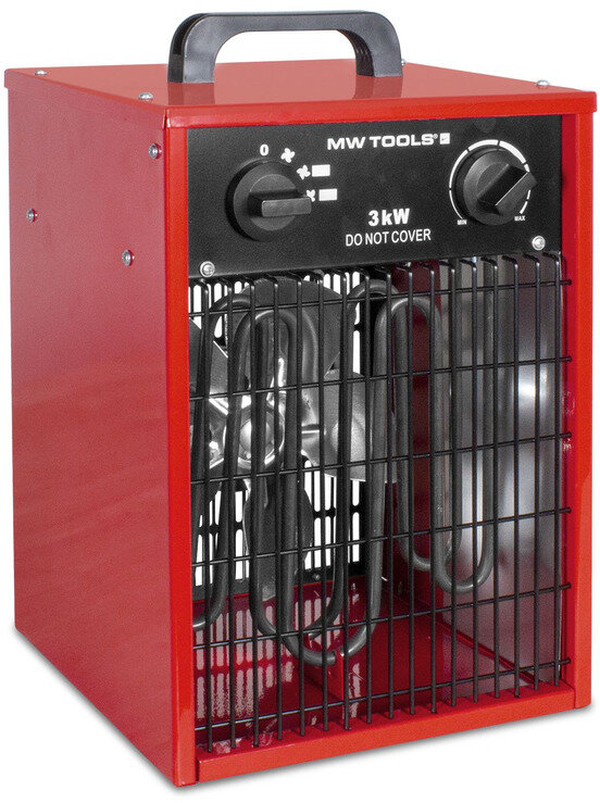 Elektrisk varmluftblæser 3kW 230V MW Værktøj