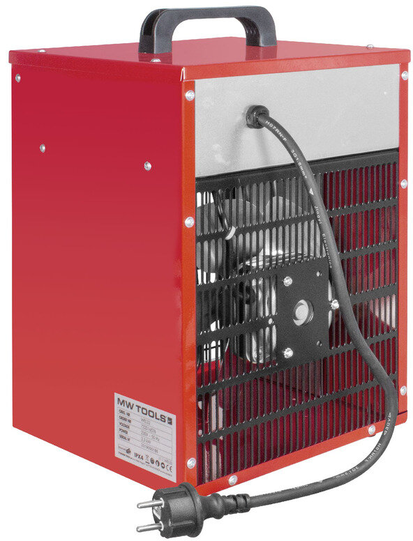 Elektrisk varmluftblæser 3kW 230V MW Værktøj