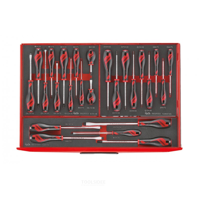 Werkzeugwagen grau Schaumstoff Werkzeugset 7 Schubladen 240 Stück Teng Tools