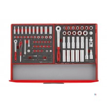 Werkzeugwagen grau Schaumstoff Werkzeugset 7 Schubladen 240 Stück Teng Tools