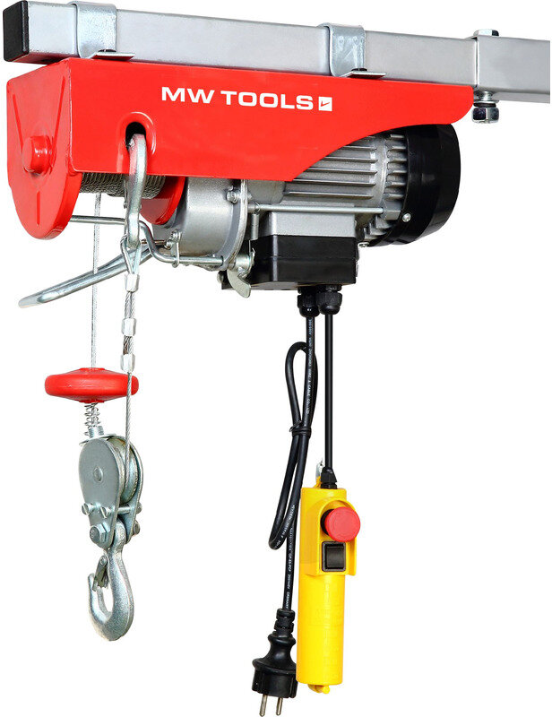 Kabellyft 230V 600 kg, 18 m, 230 V, trådbunden styrning MW Tools