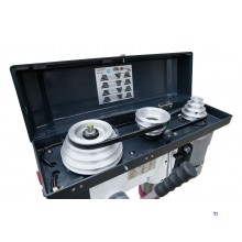 Kolonneboremaskin med bor opptil ø 25 mm, MK3-feste, 750 W, 400 V, 12 hastigheter, boretvinge og Optidrill klemboltsett.