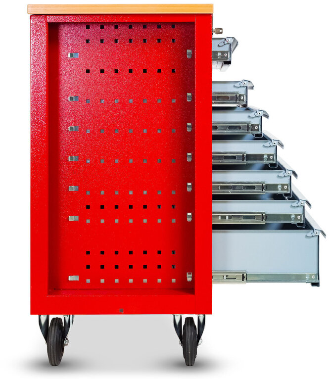 Werkzeugwagen 7 Schubladen mit 1 Schrank MW Tools