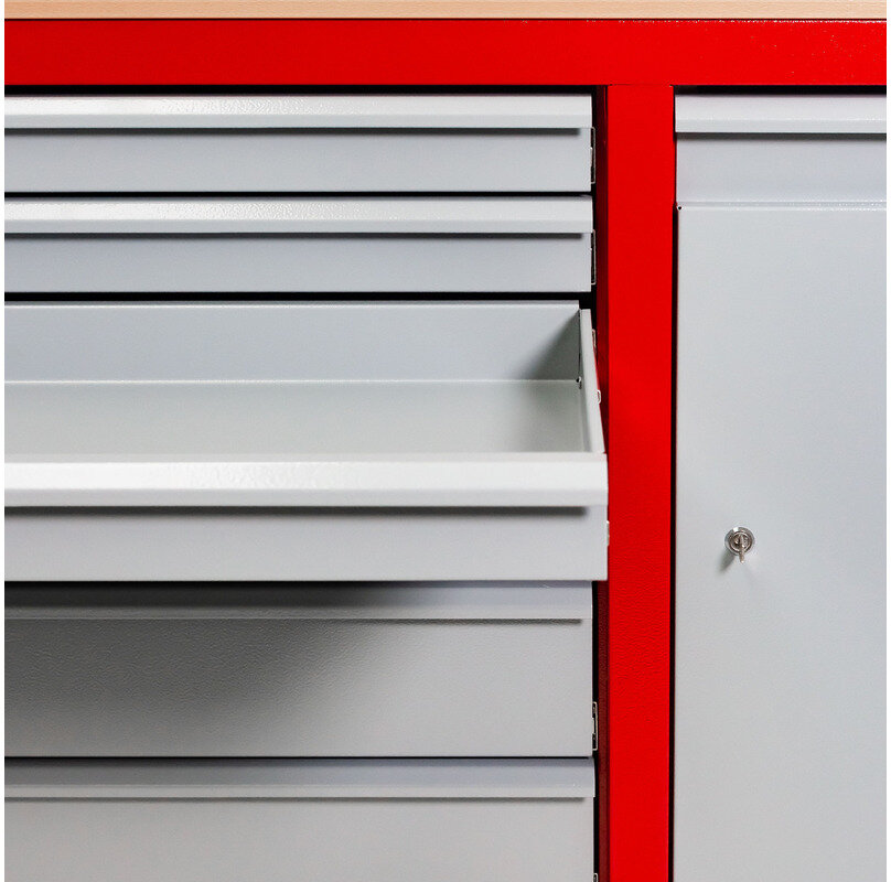 Werkzeugwagen 7 Schubladen mit 1 Schrank MW Tools