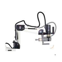 Elektrisk gevindboringsarm M6 til M24 PLC-styreservo 1,2 kW 230V aktionsradius 1600 mm inklusive 9 gevindboringspotter, glidekob