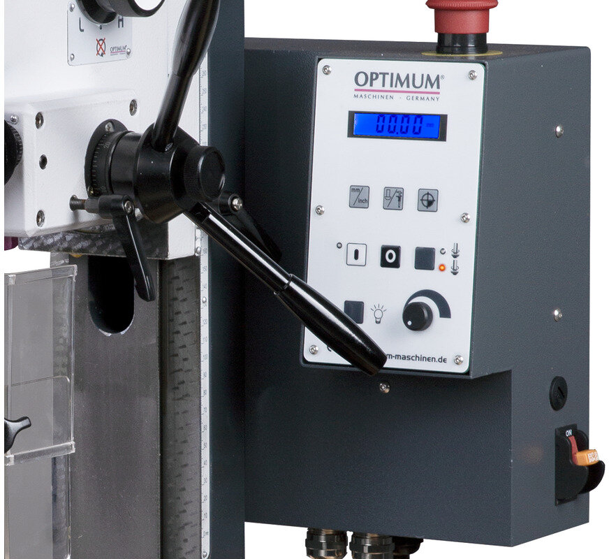 Bore- og fræsemaskine X 480 mm Y 175 mm Z 210 mm MK2/M10 0,75 kW 230V variabel hastighed langt bord Optimill