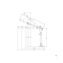 Mobile crane 300 kg with manual winch MW Tools