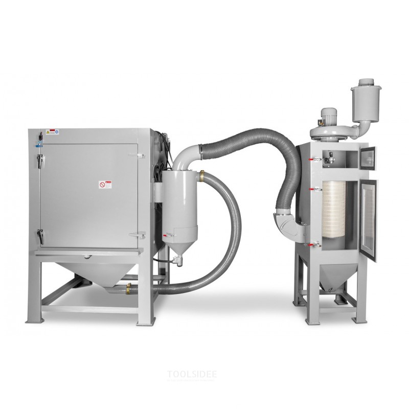 Strahlkabine 1350 L + Zyklon + Staubsauger MW Tools