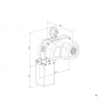 Elektrisk kjettingtalje 150 kg 6 meter 230 V MW Verktøy Elektrisk kjettingtalje 150 kg 6 meter 230 V MW Verktøy