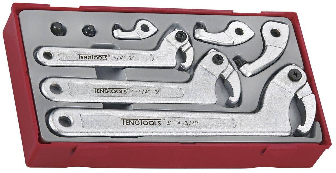 Haken- und Stiftschlüsselsatz TT1 Tablett 8-teilig Teng Tools Haken- und Stiftschlüsselsatz TT1 Tablett 8-teilig Teng Tools