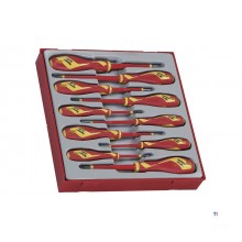 Isoleret skruetrækkersæt 100V TT2 bakke flad- PZ- PH- TTD 10-delt Teng Tools Isoleret skruetrækkersæt 100V TT2 bakke flad- PZ- PH- TTD 10-delt Teng Tools
