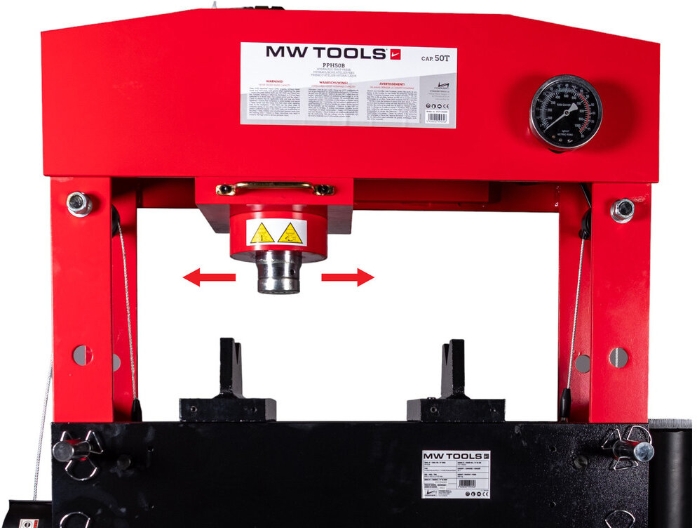 Hydraulisk pneumatisk presse 50T mobil sylinder MW Tools