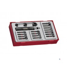 Slagværktøjssæt TT1 bakke 1/4" 19-delt Teng Tools