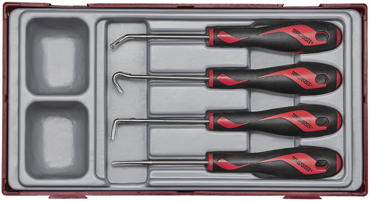 Haken- en pinnenset TT1 tray 35°- 125° 4pcs Teng Tools