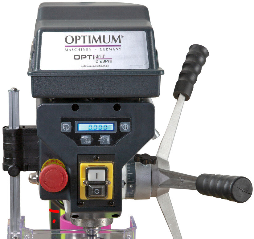 Søjleboremaskine til boring op til ø 30 mm, MK4-montering, 1,1 kW, 230V, 9 hastigheder, digital visning af hastigheder, Optidril