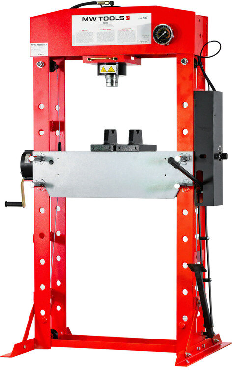 Hydraulic press 50T hand and foot control MW Tools