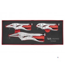 Låsetangsæt Foamx2 bakke 3 dele Teng Tools